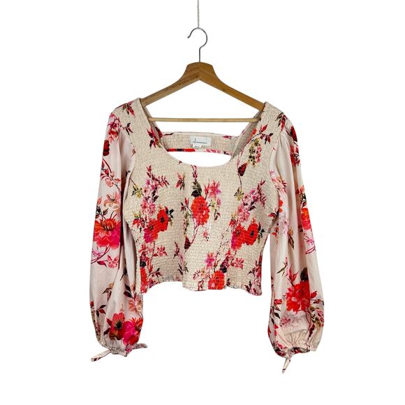 Anthropologie Smocked Floral Peasant Top - Picture 3 of 9